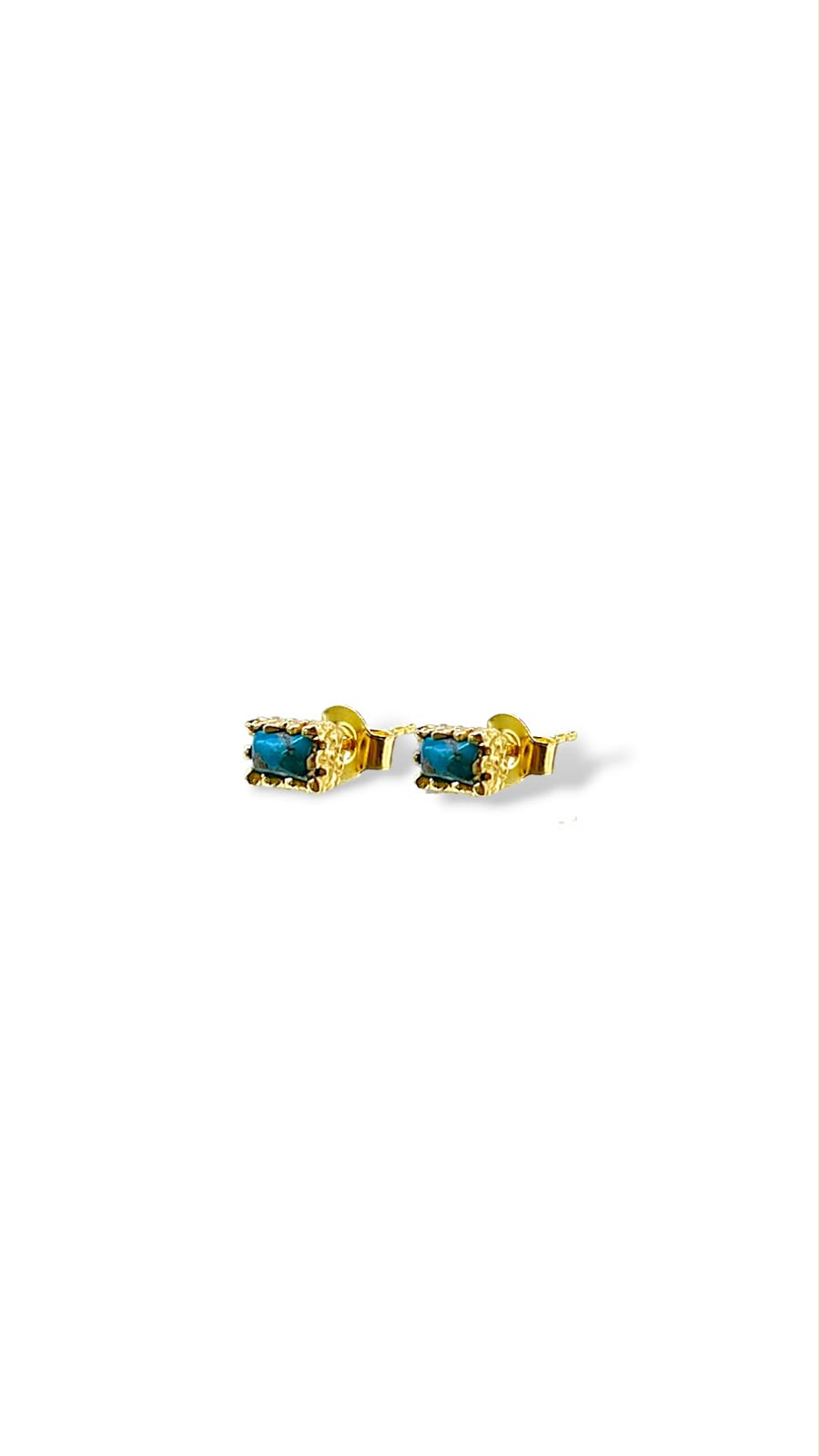 Aretes con gema Turquesa