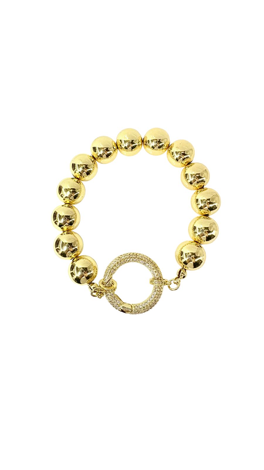 Pulsera dorada dije círculo
