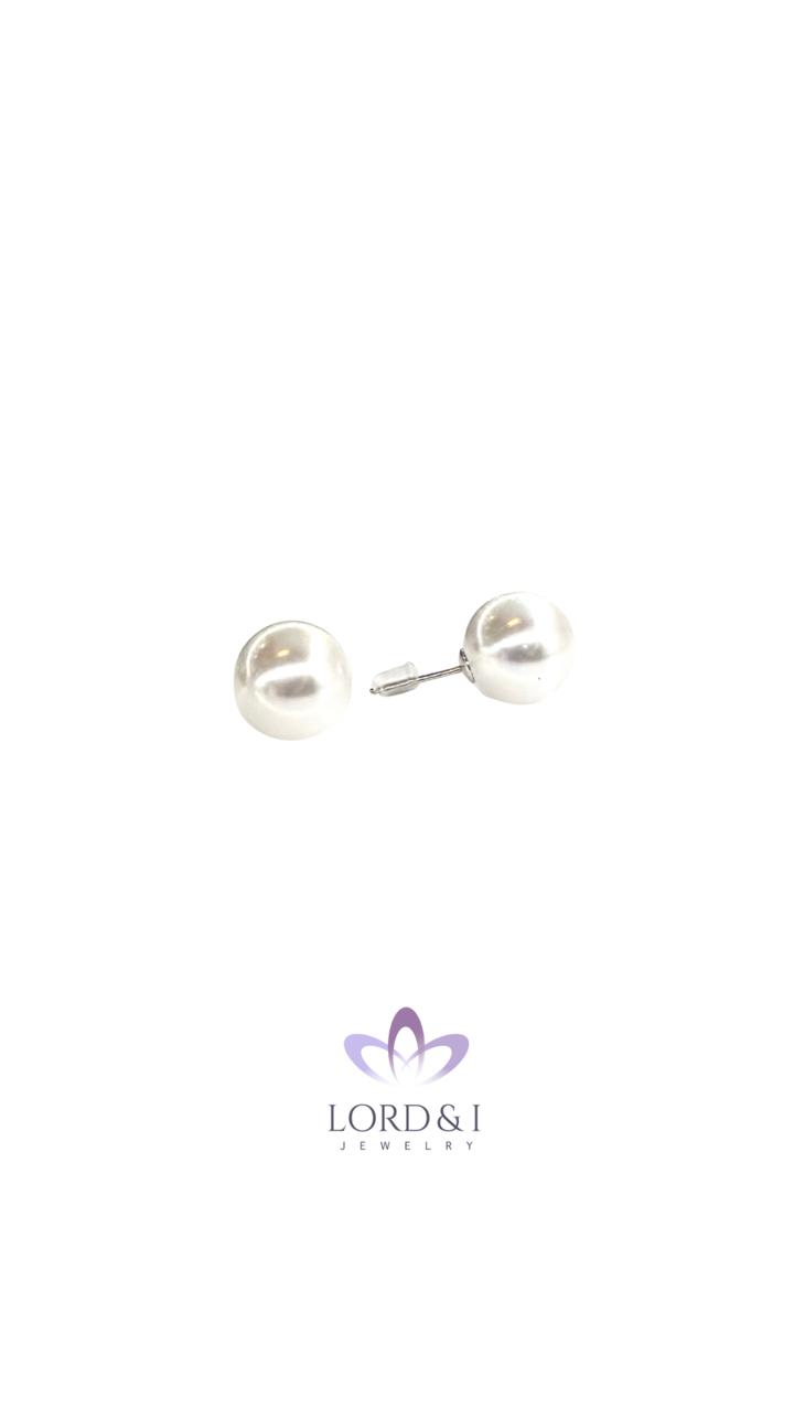 Aretes con perla sintética