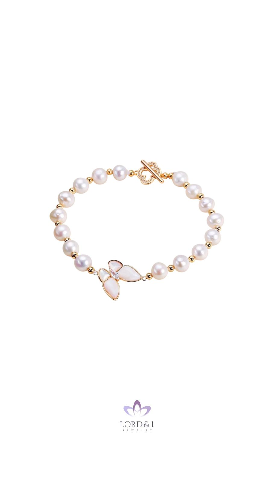 Pulsera con Perlas y Madreperla