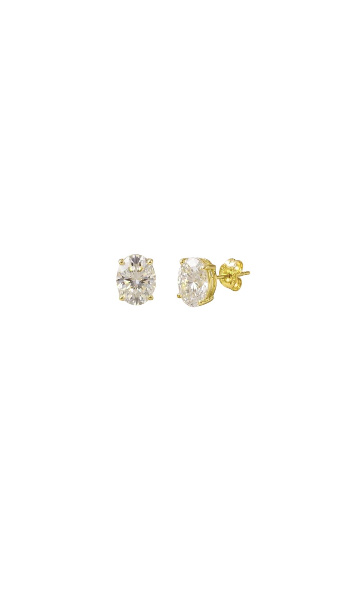 Aretes de gema Moissanita