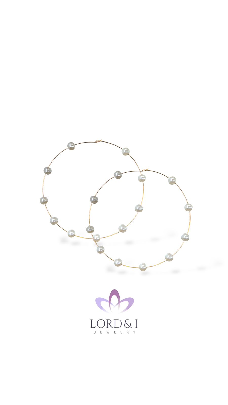Argollas con perlas