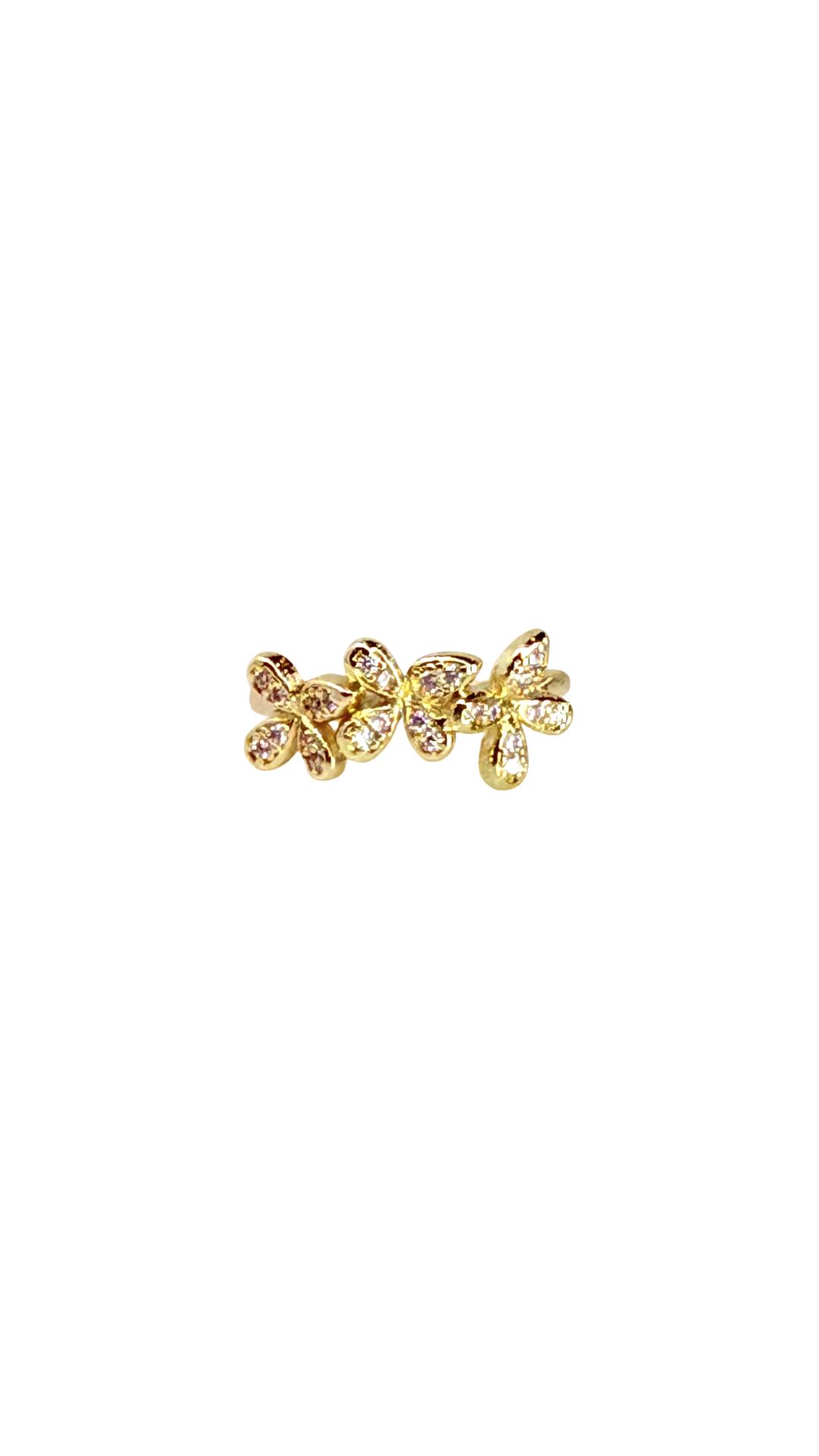 Anillo con tres flores