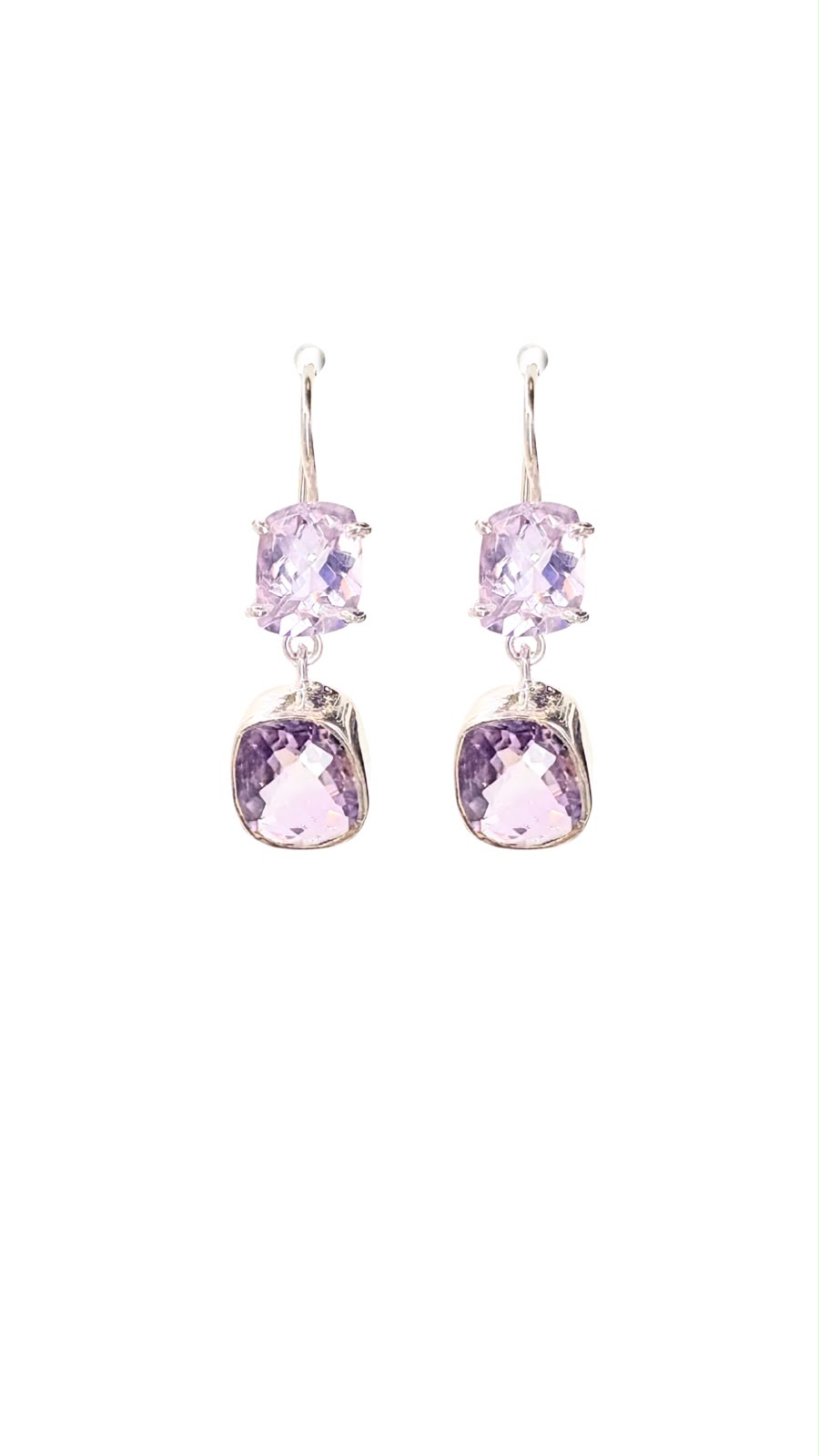 Aretes con gema Amatista