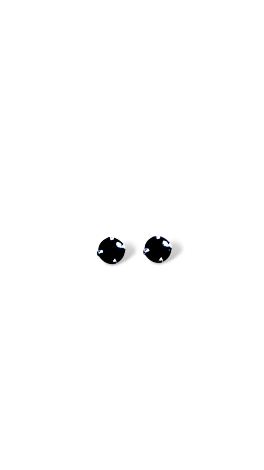 Aretes con Circonia negra 3mm