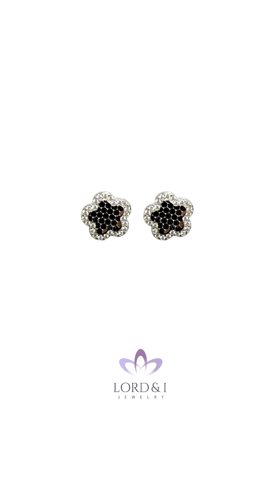 Aretes diseño flor abrillantada