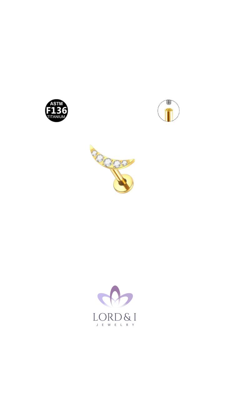 Arete piercing con Circonias