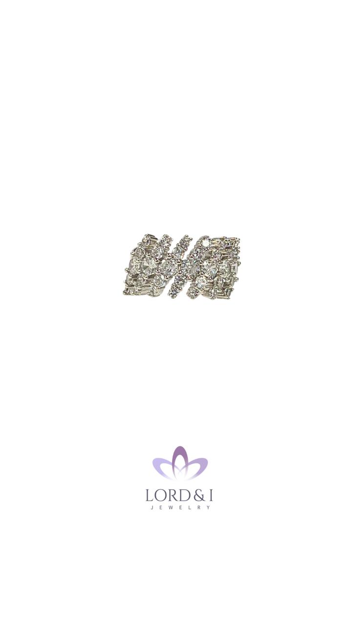 Anillo lineas con circonias