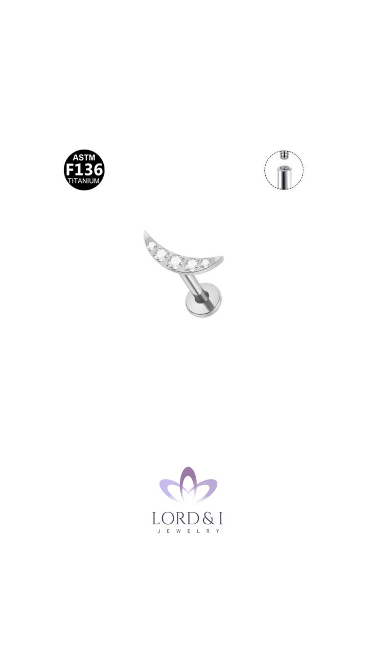 Arete piercing con Circonias