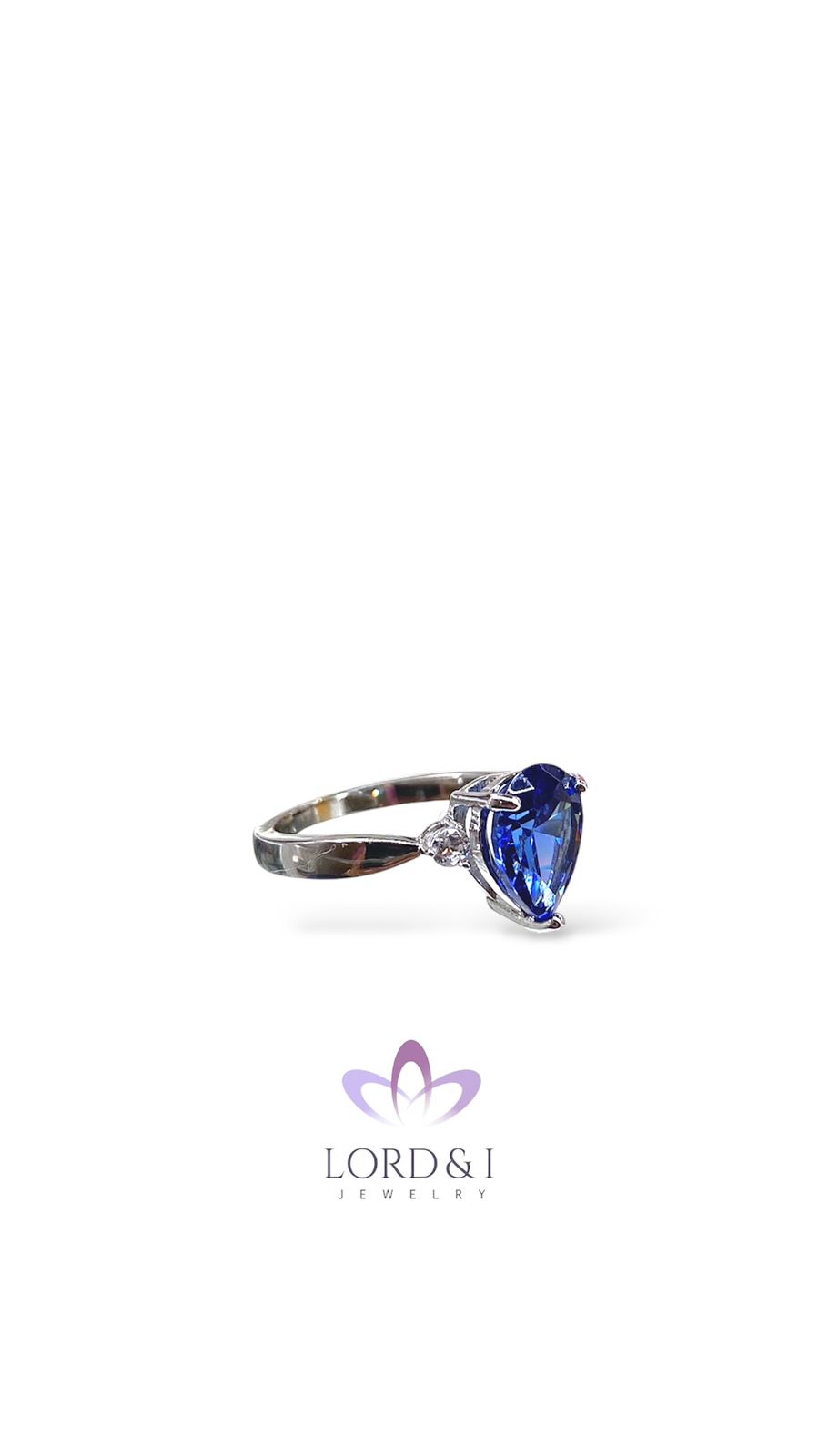 Anillo con gema Tanzanita