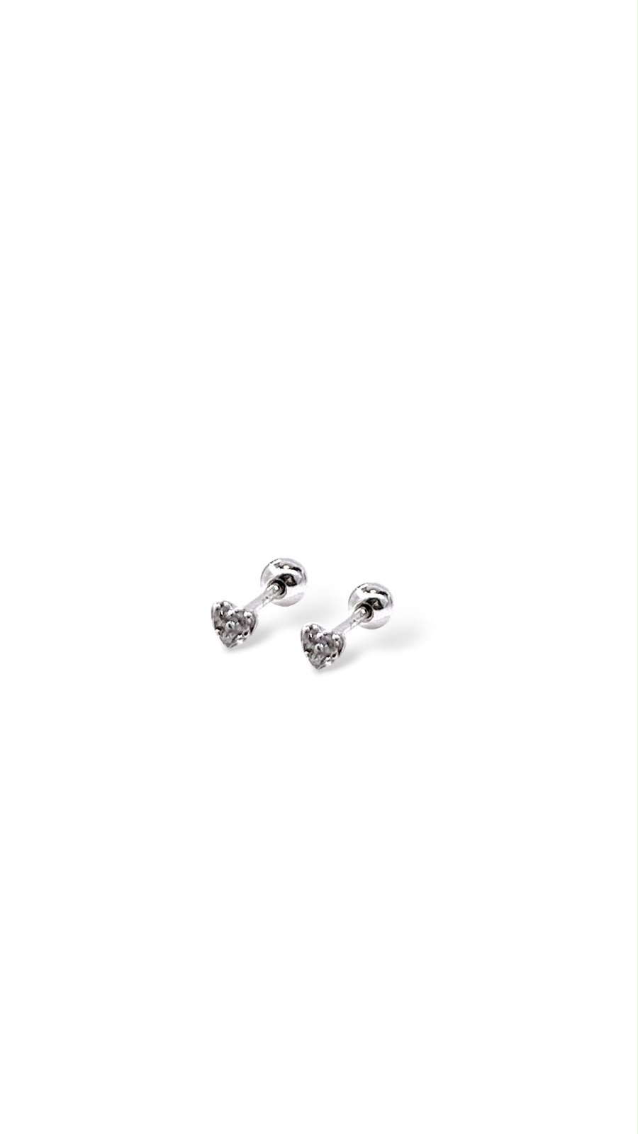 Aretes piercing diseño corazón