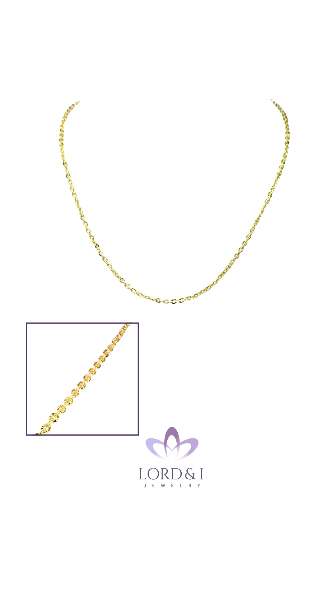 Cadena circulos tallados