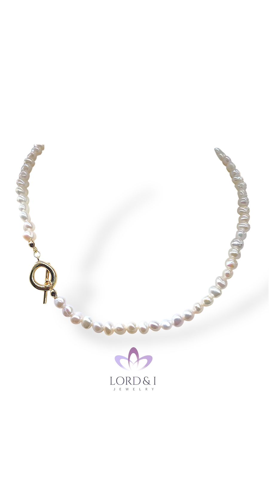 Cadena con perlas de agua dulce