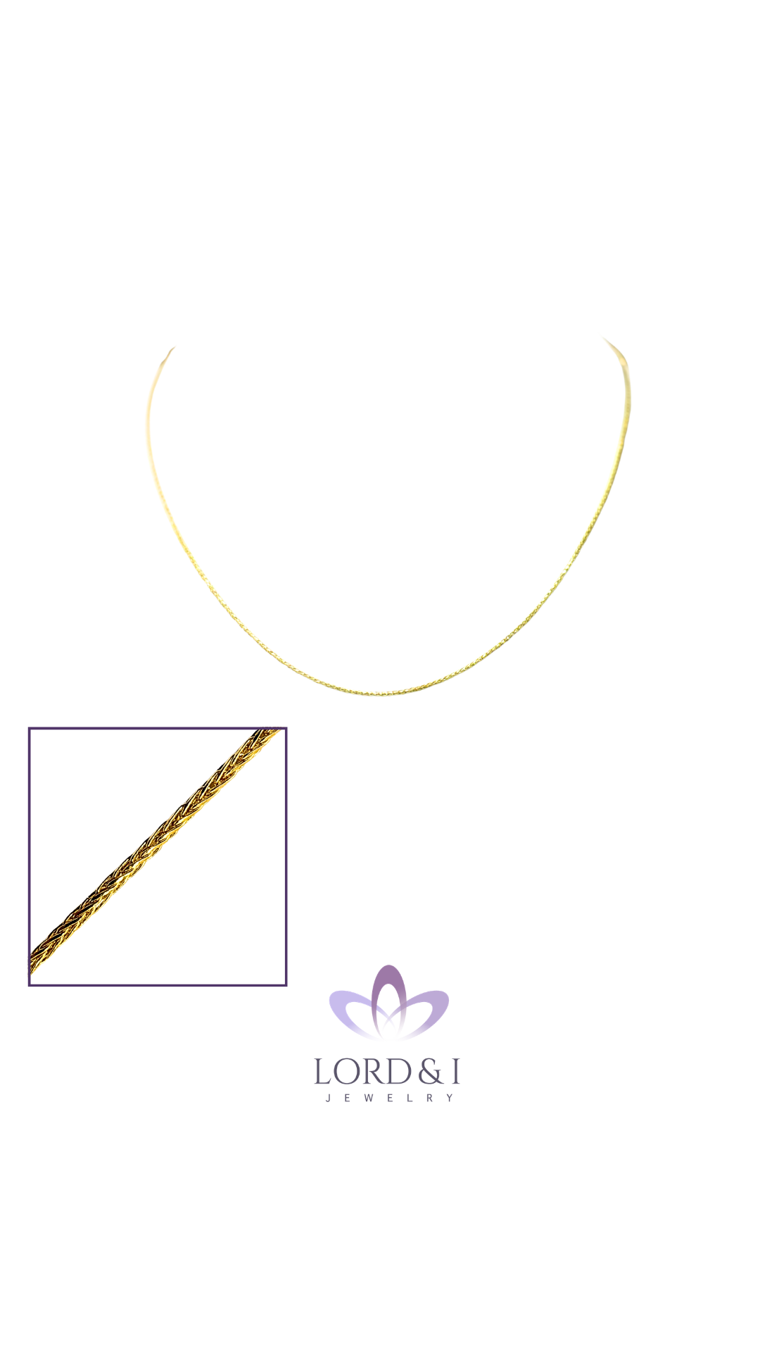 Cadena oro lazo suelto