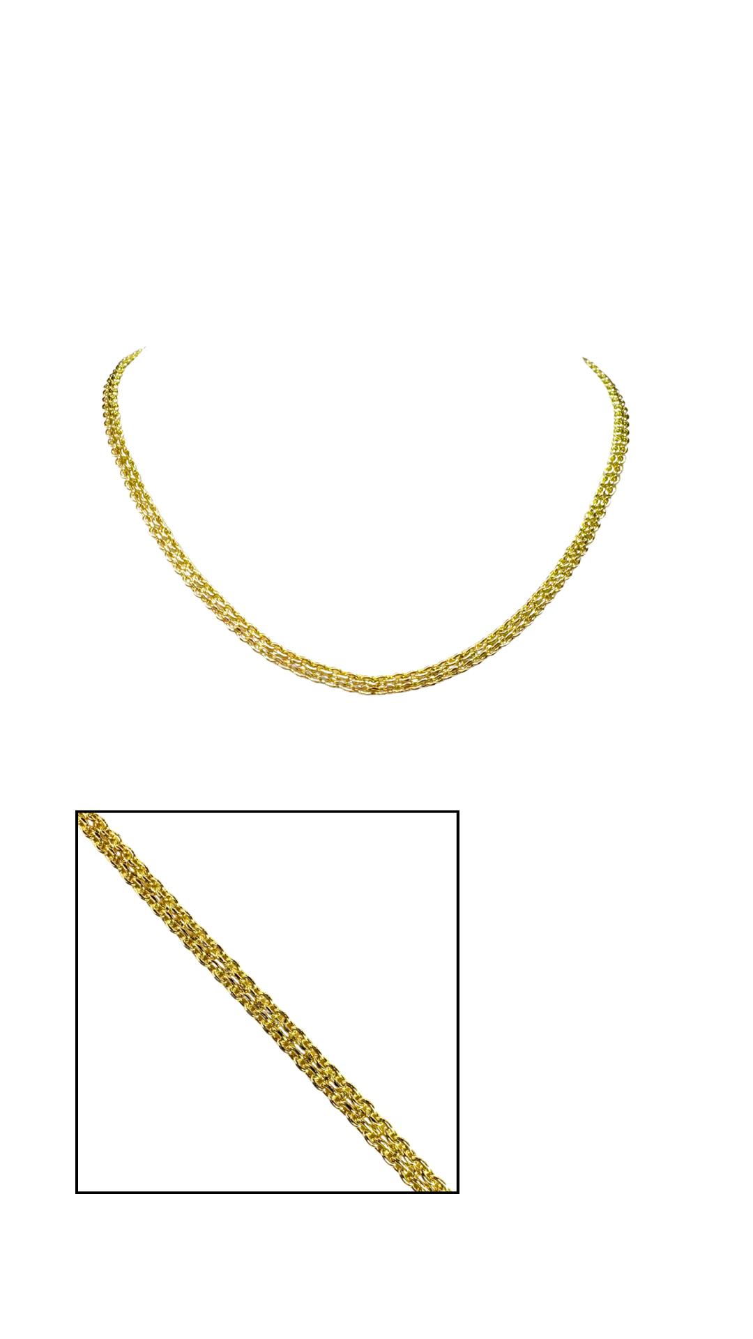 Cadena red de baño de oro