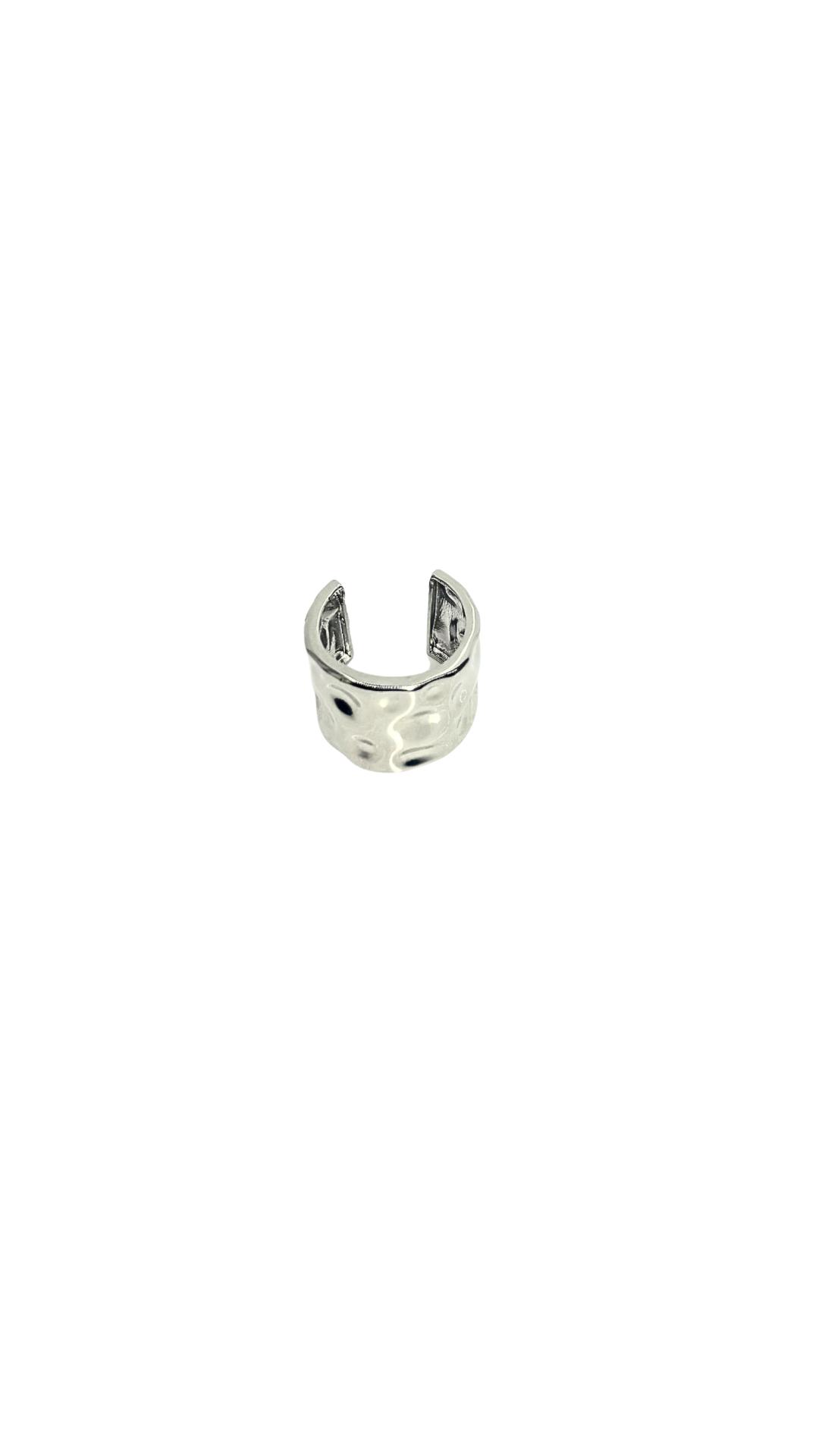 Anillo ancho plateado