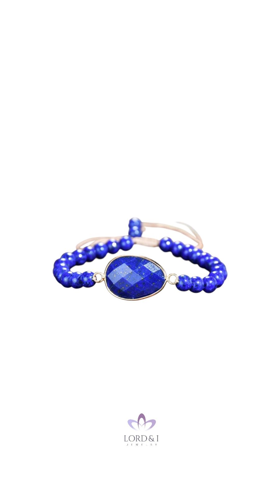 Pulsera con gemas rosadas naturales