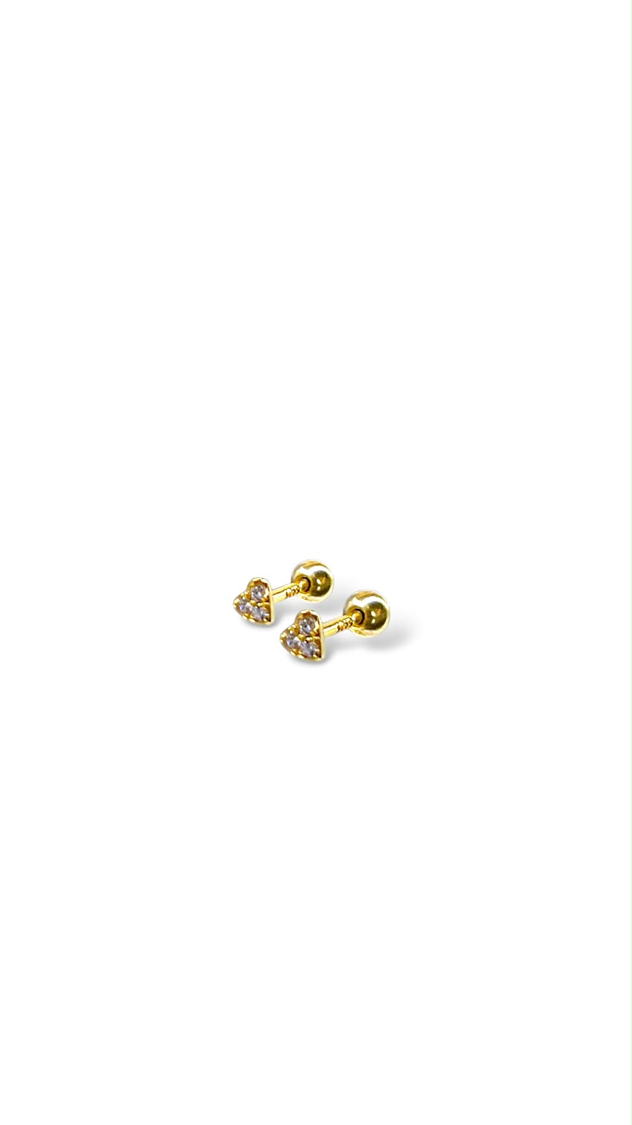 Aretes piercing diseño corazón