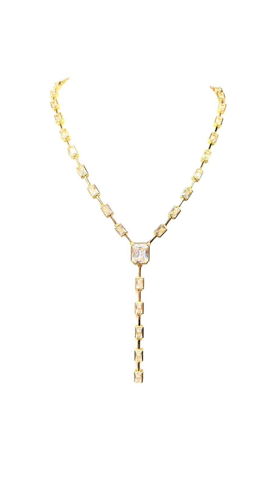 Lariat de Circonias transparentes