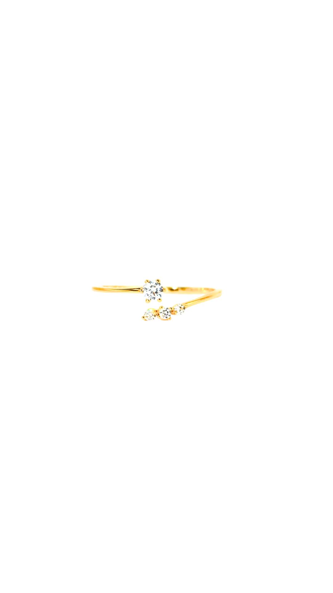 Anillo con Circonias talla ajustable