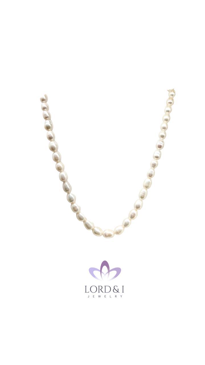 Collar de 90 cm de largo perlas barrocas