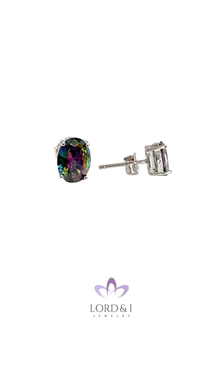 Aretes de Mystic Topaz
