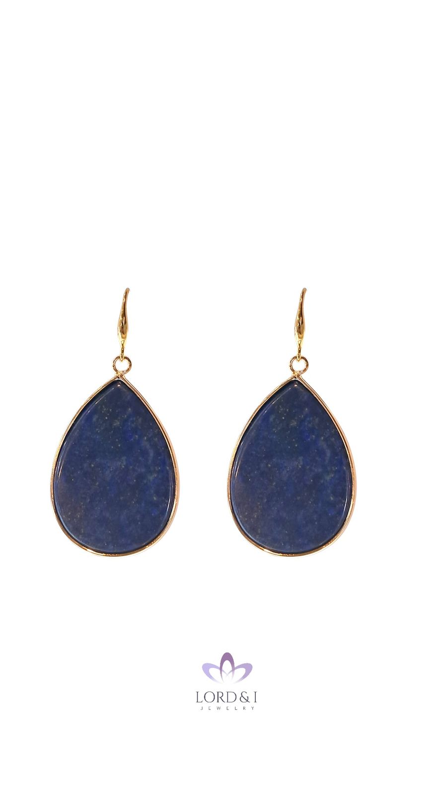 Aretes con gema Lapislázuli