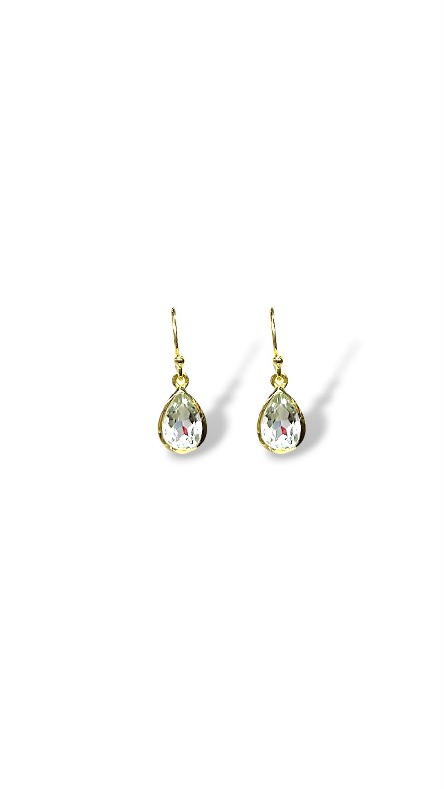 Aretes gota Amatista verde