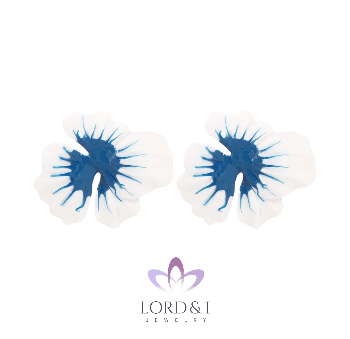 Aretes flores con enamel