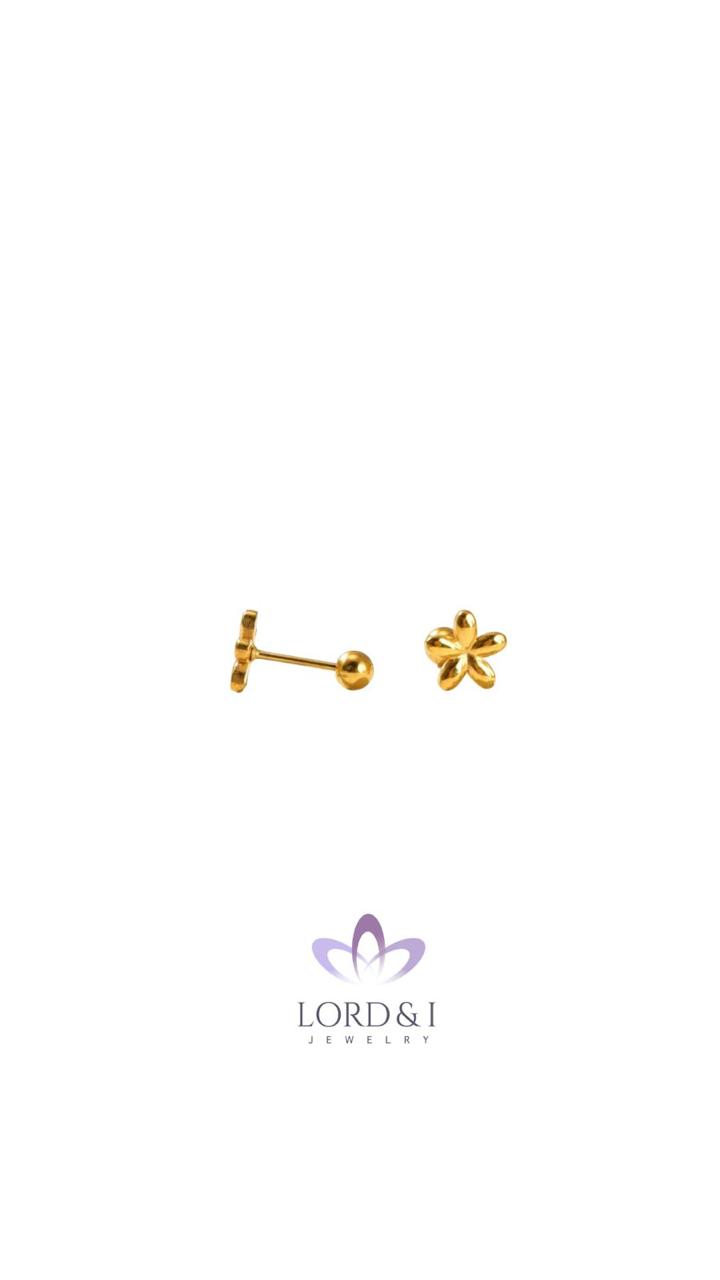 Aretes piercing diseño flor