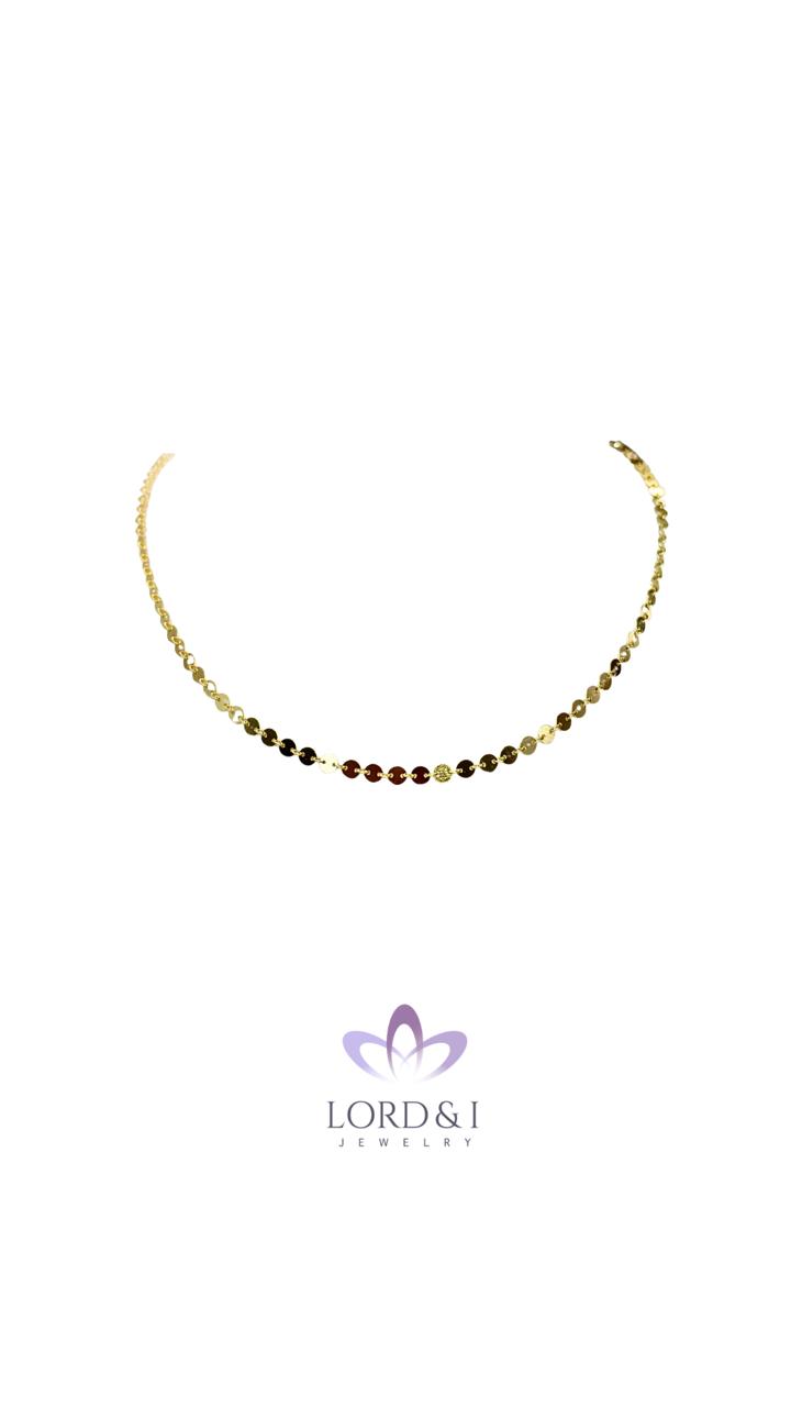 Cadena diseño círculos contínuos 18 pulgadas de largo